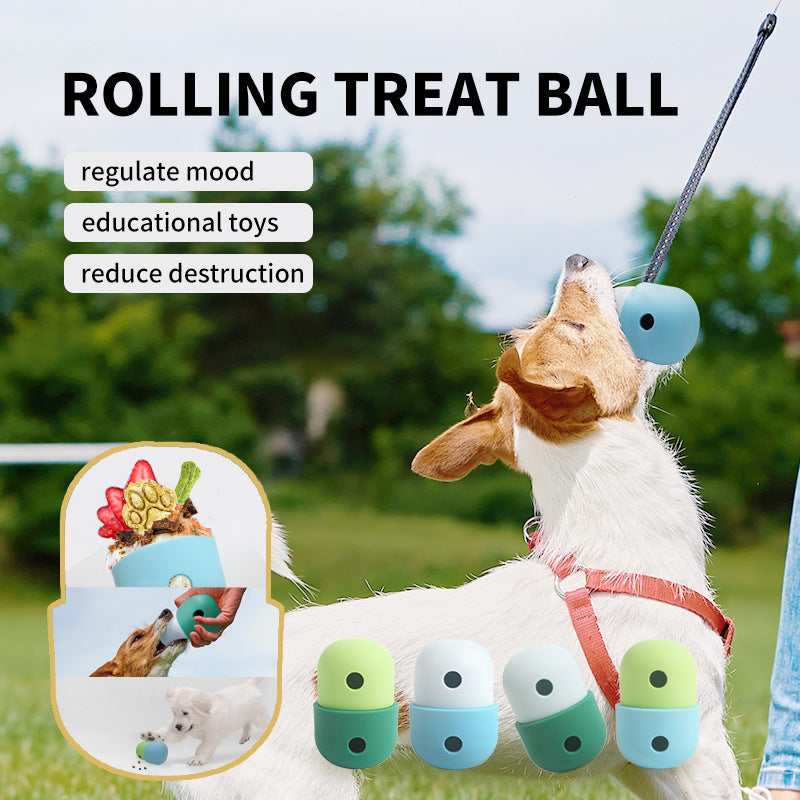 Pet Dog Toy Food Leaker Molar Educational Dog Ball Food Grade Silicone Slow Food Cat Toy