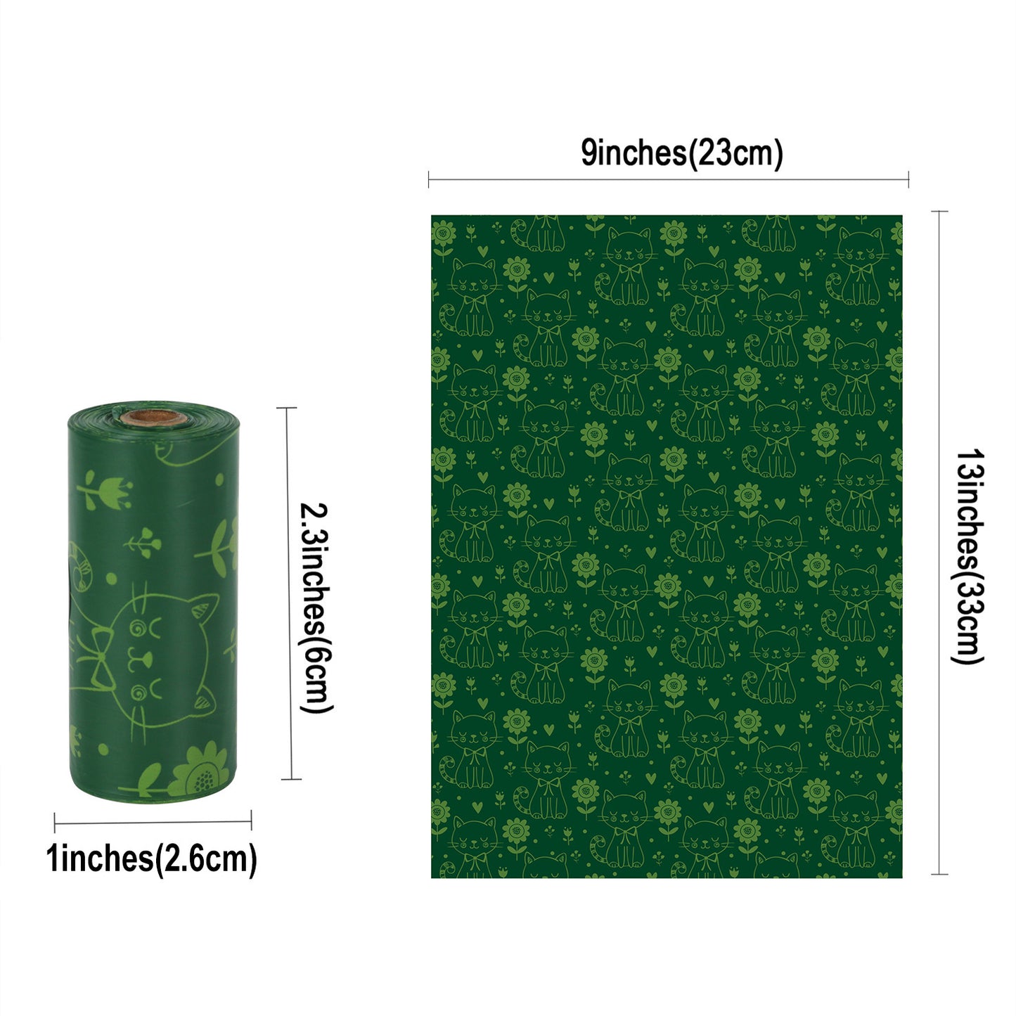 Biodegradable pet garbage bag and fecal collection bag