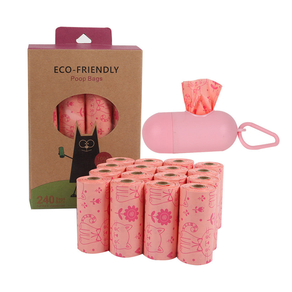 Biodegradable pet garbage bag and fecal collection bag