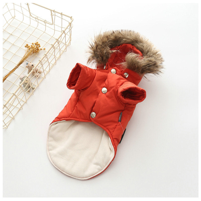 Pet Dog Clothing - Two-Legged Hooded Down Jacket