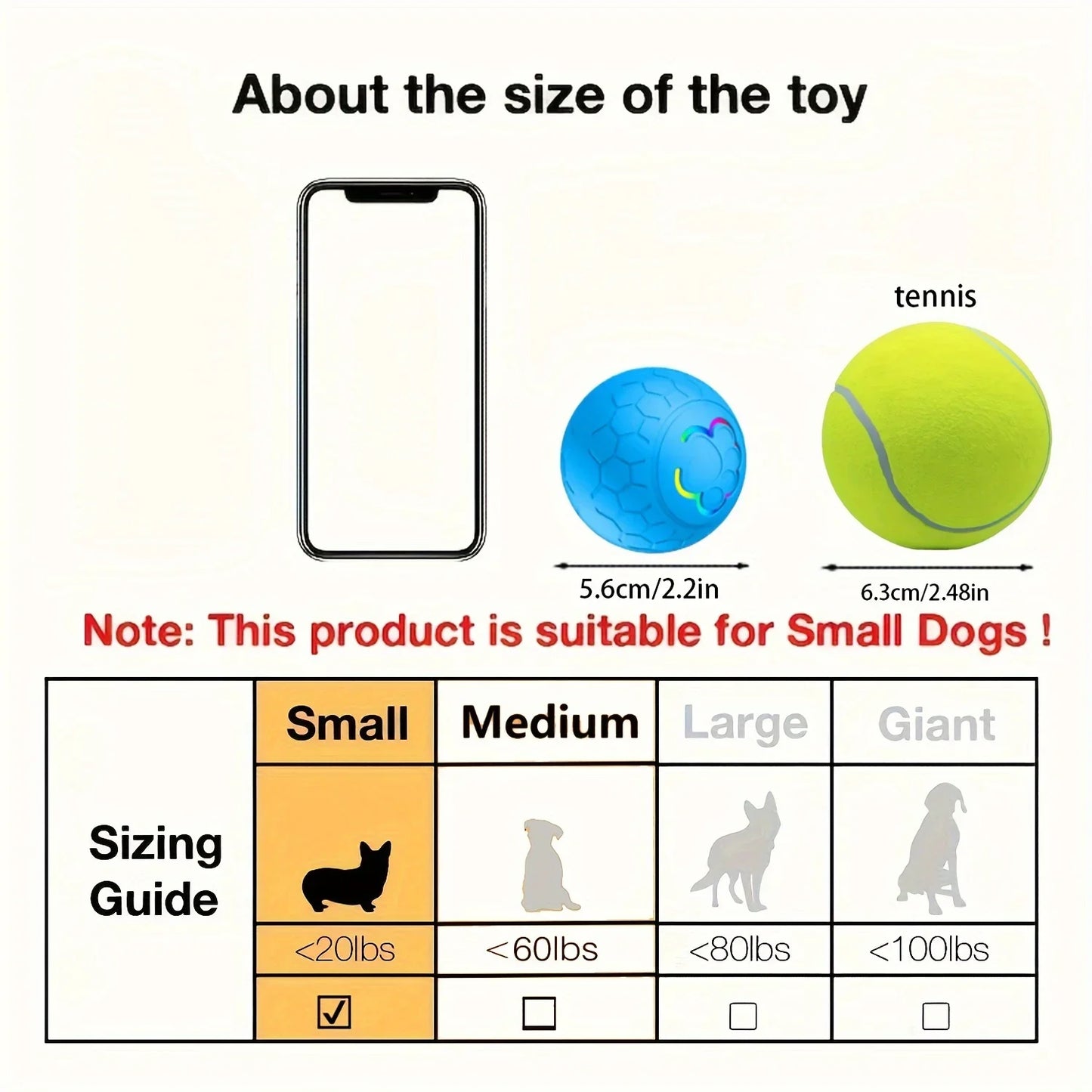 Interactive Pet Toy Ball - Rechargeable, Bite Resistant, Automatic Smart Bouncing Balls