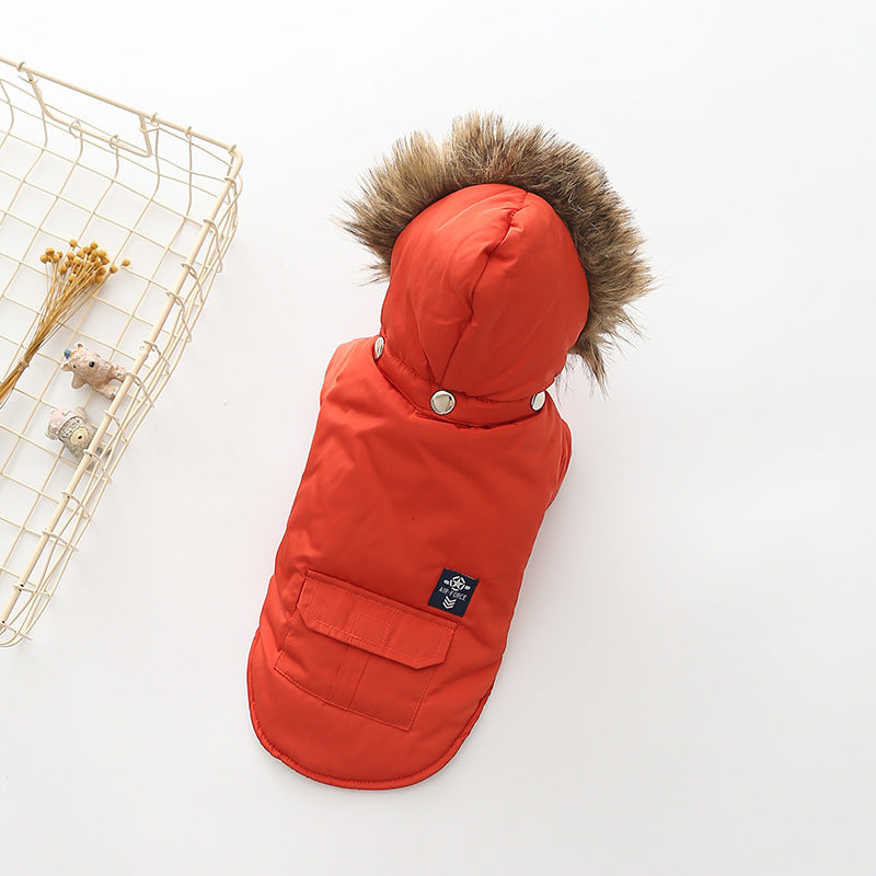 Pet Dog Clothing - Two-Legged Hooded Down Jacket