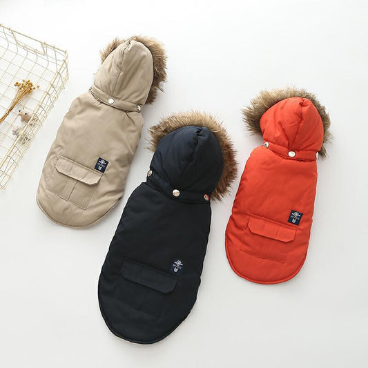 Pet Dog Clothing - Two-Legged Hooded Down Jacket