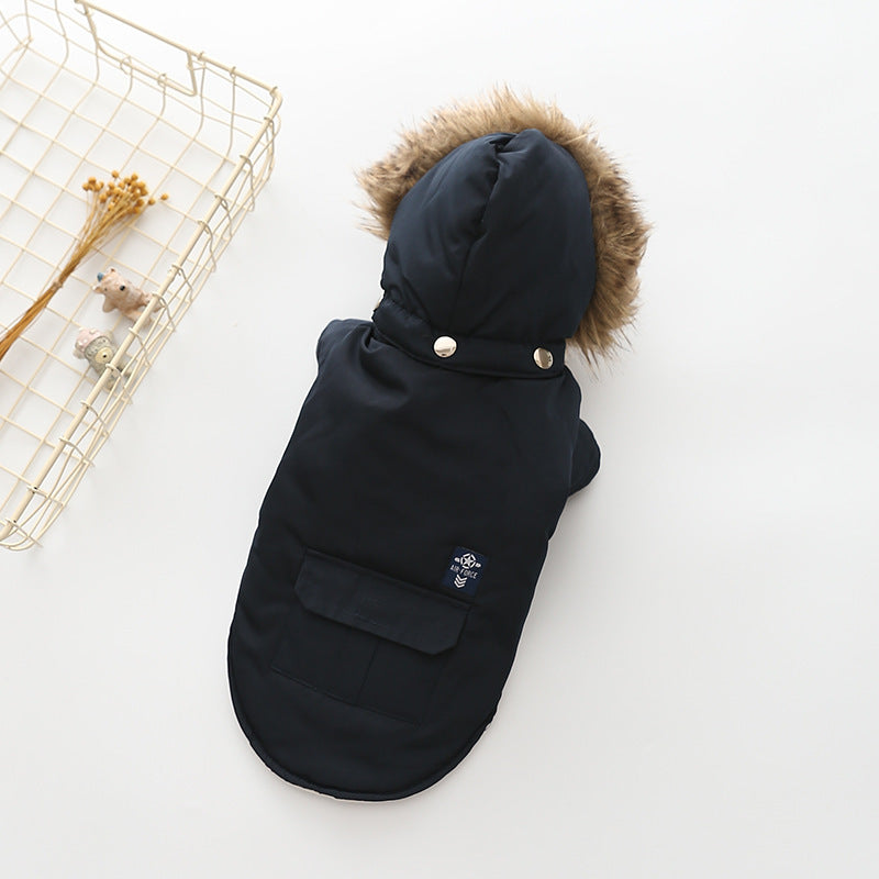 Pet Dog Clothing - Two-Legged Hooded Down Jacket