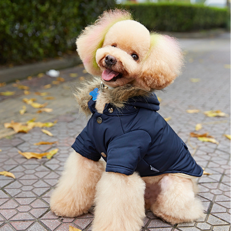 Pet Dog Clothing - Two-Legged Hooded Down Jacket